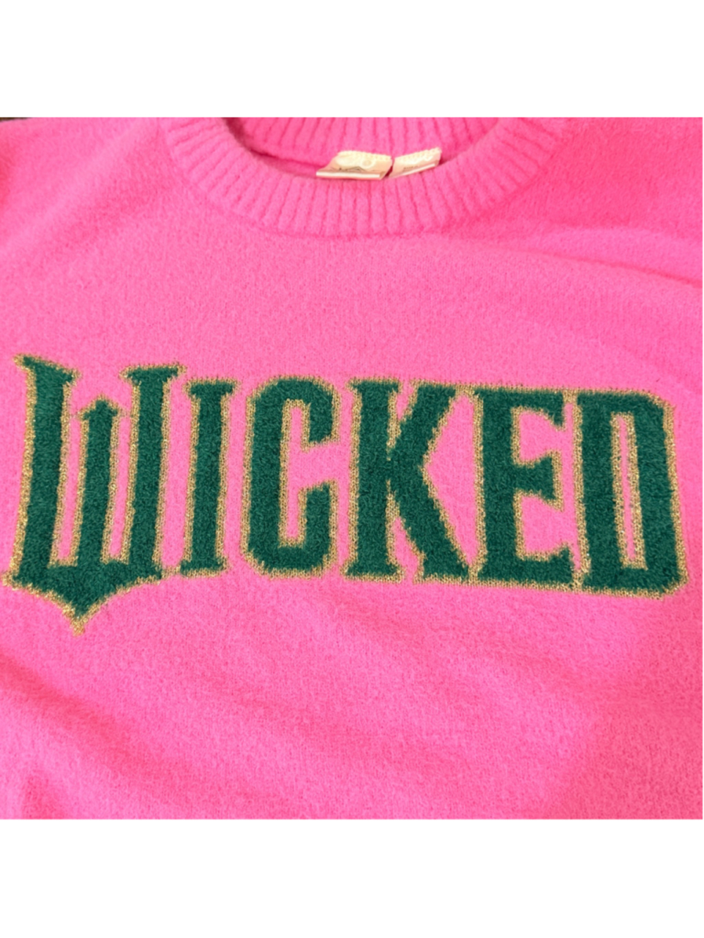 Wicked Pink Crewneck Sweater Women's M/M Universal Studios - b14 - Picture 9 of 9